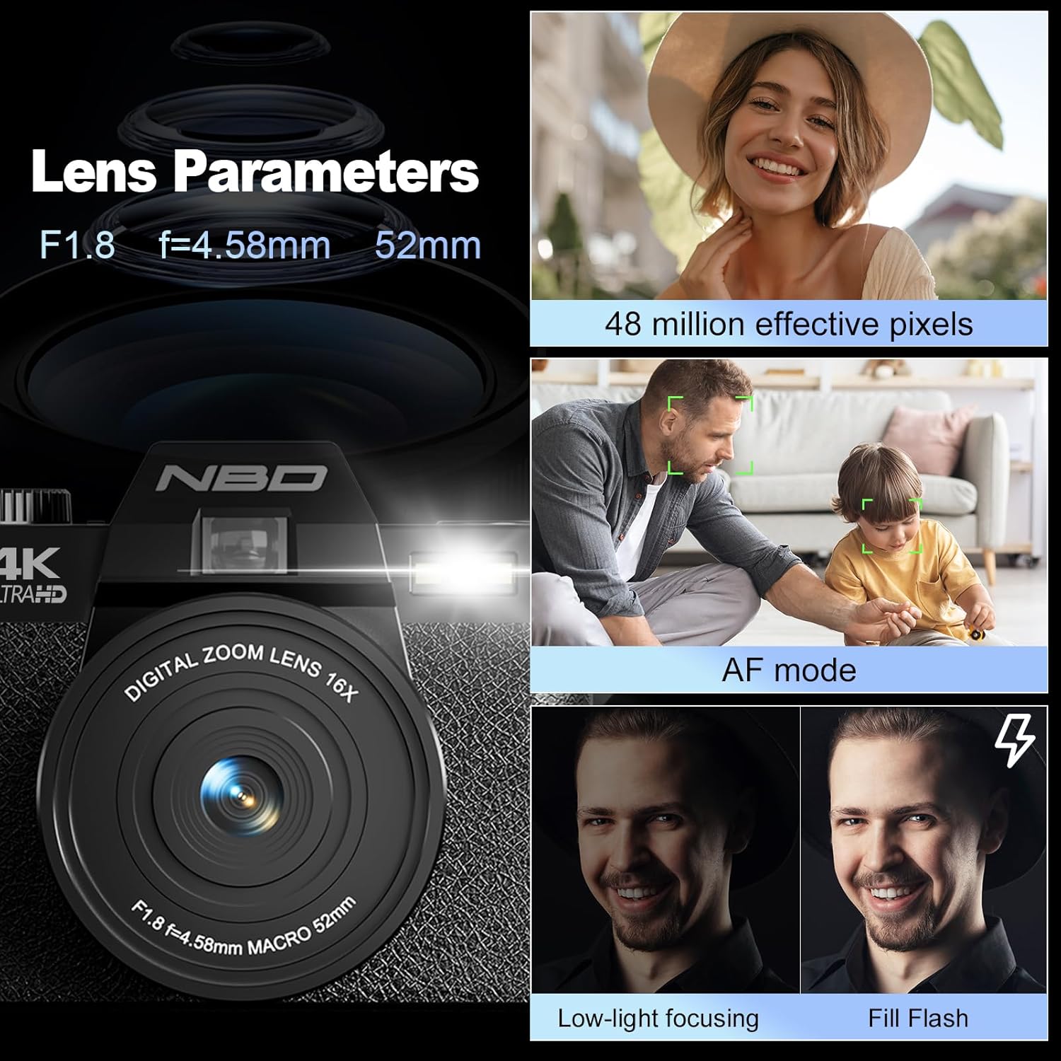 사진용 NBD 4K 디지털 카메라, 48MP 카메라,  - Canon Camera Eos R50 리뷰 및 가격